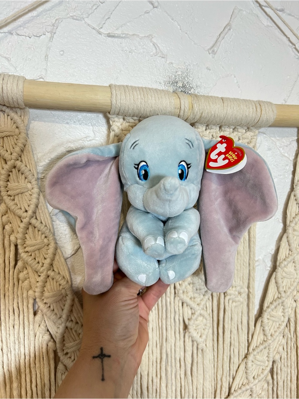 2019 TY Beanie Buddy 7” Medium DUMBO Elephant (Disney) Plush Animal Toy
